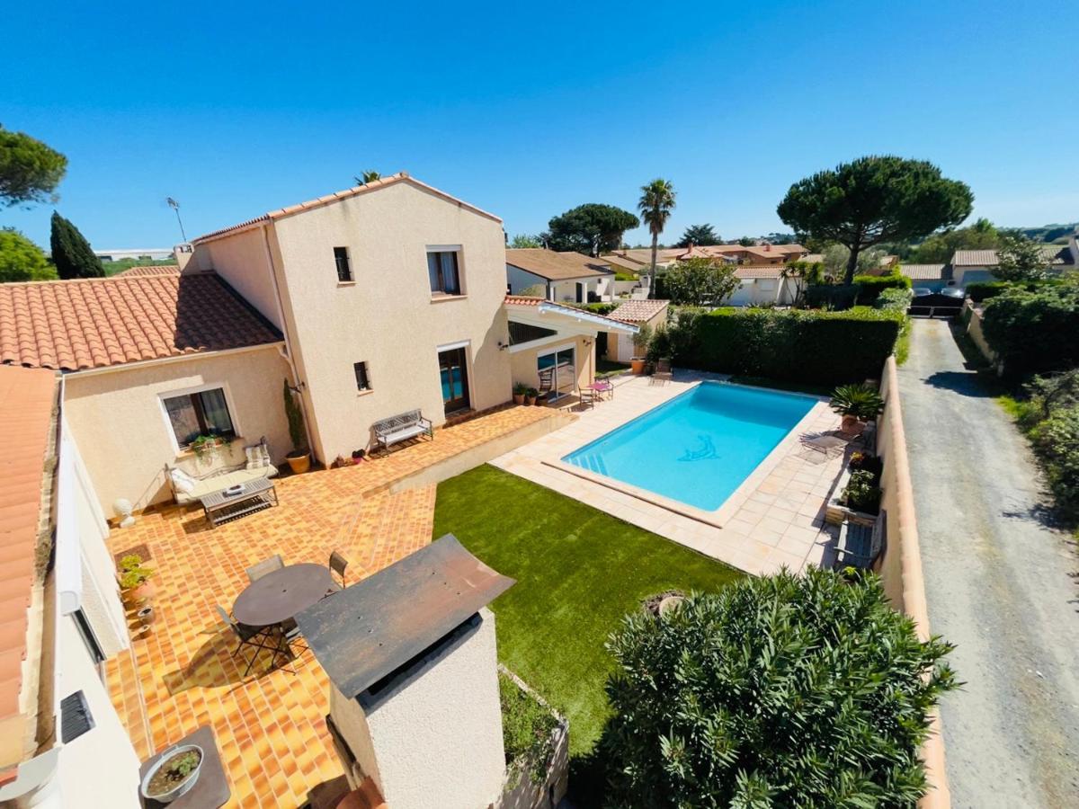 Villeneuve-lès-Béziers Annexe Des Pins - Studio Gite Avec Piscine & Climatisation מראה חיצוני תמונה